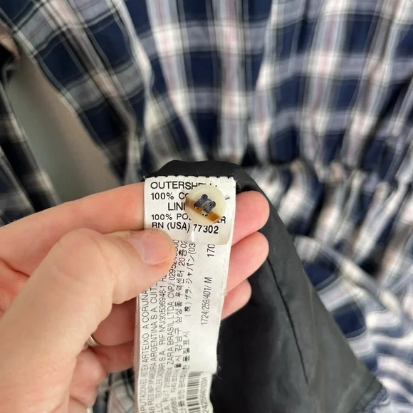 Zara Woman Blue Red Plaid Check Long Sleeve Button Down A-Line Dress Medium - Picture 7 of 7